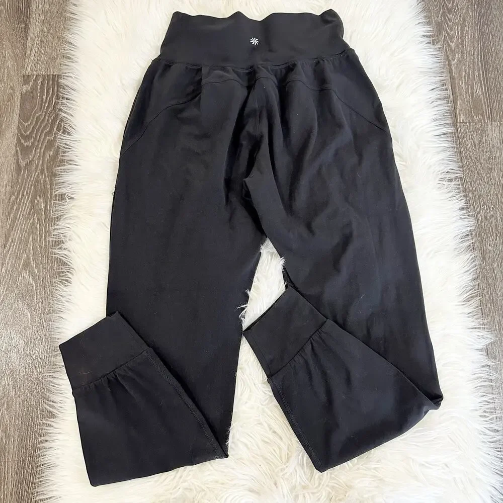 Athleta Womens Salutation Jogger‎ Size Small Black Pull On Travel Athleisure
